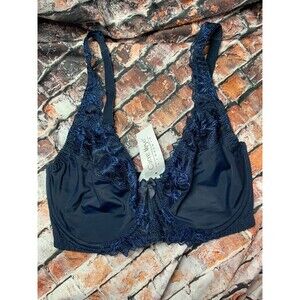 NWT Curve Muse Lingerie 34DD Blue Bra Lace Underwire Unlined Sexy Brand New